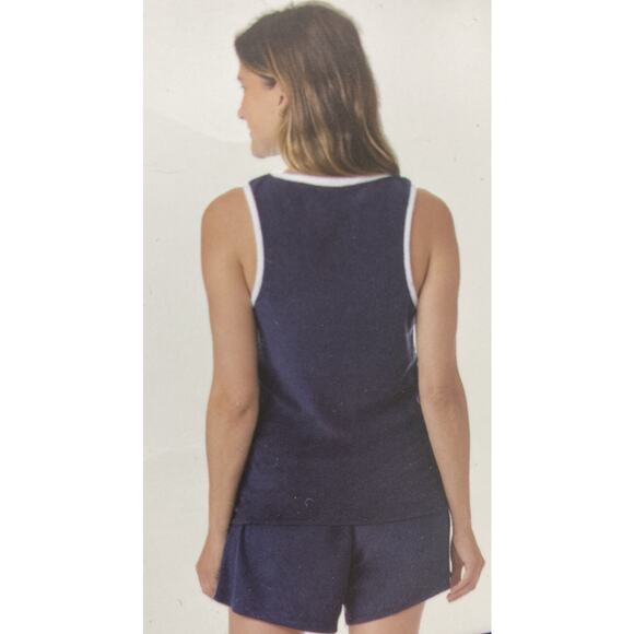 Lucky Brand Ladies' 4-piece Soft Terry Pajama Set - XL Blue Iris. - Picture 4 of 7